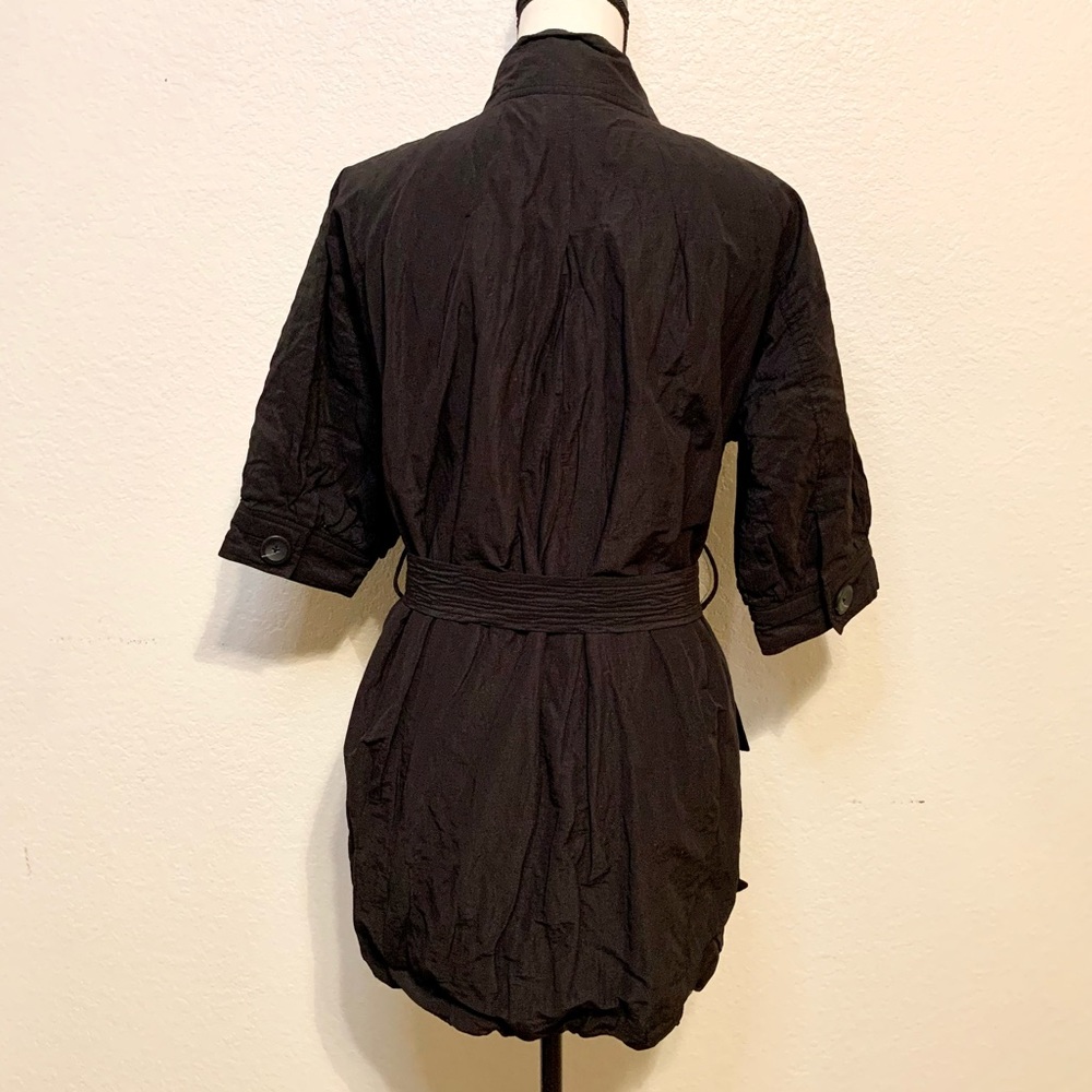 Vince Shimmering Sparkling Jacket Coat With 3/4 Sleeves Black Size XS - Picture 7 of 17